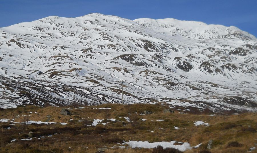 Meall nan Tarmachan above the Ben Lawyers access road