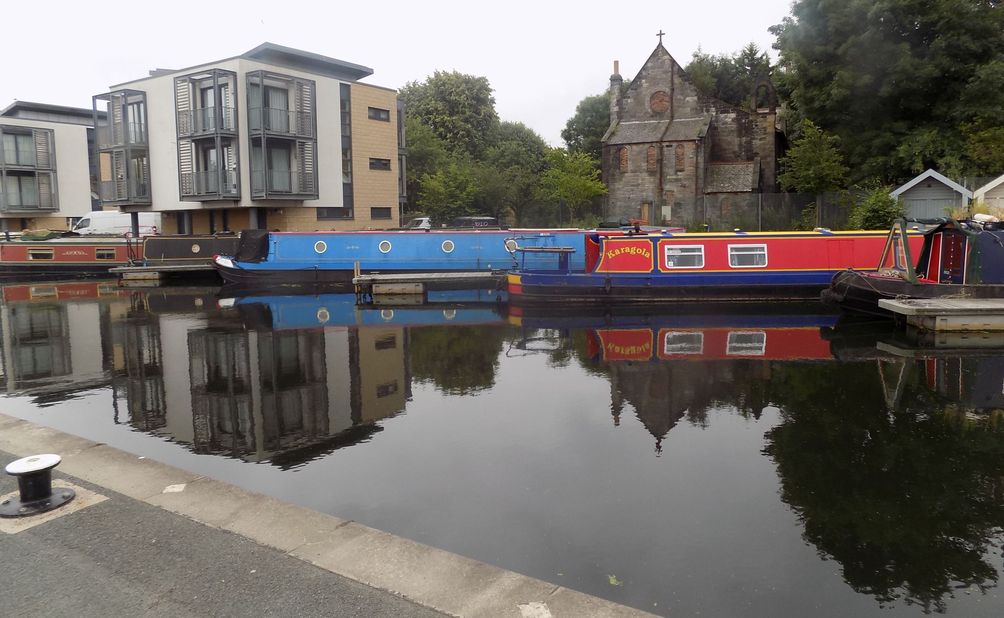 Boats at Edinburgh Quay on the Union Canal