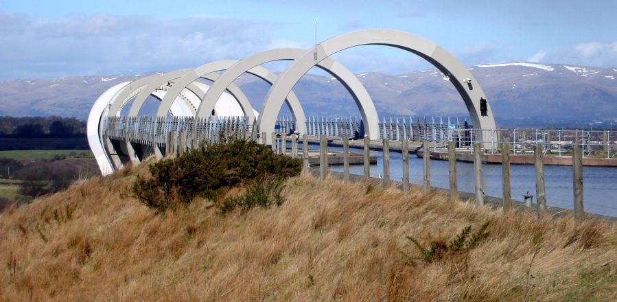 The Ochil Hills from the Falkirk Wheel