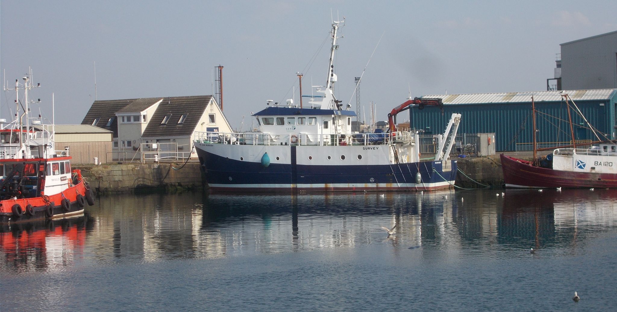 Harbour at Troon on the Ayrshire Coast of Scotland