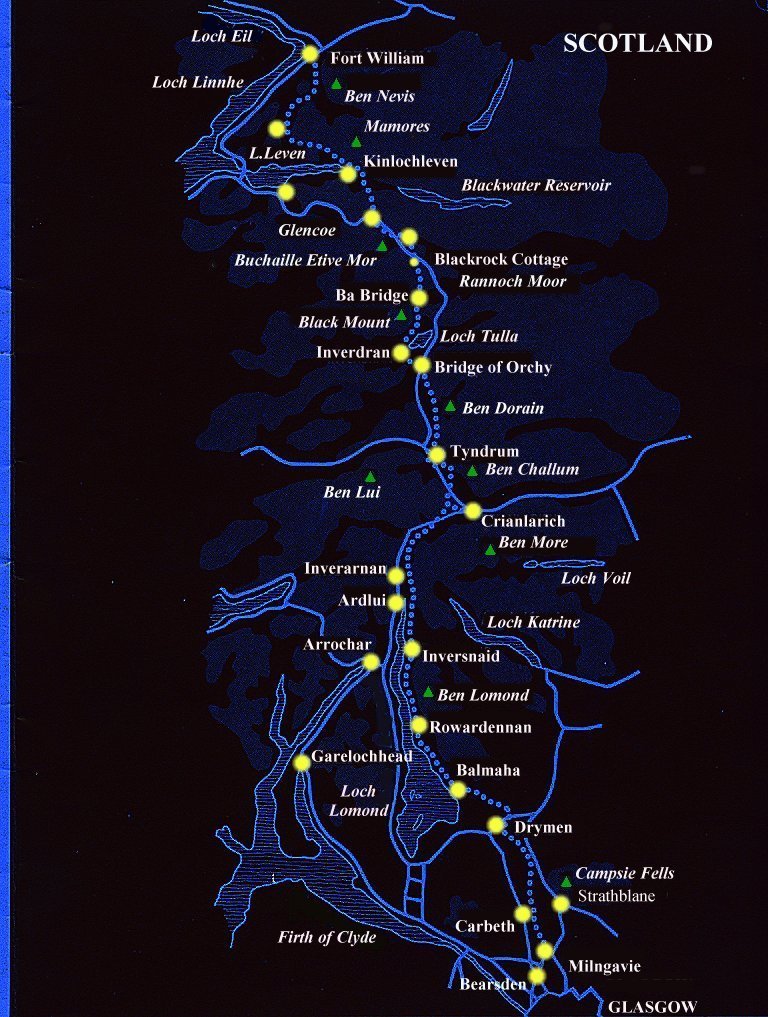 The West Highland Way _ route map