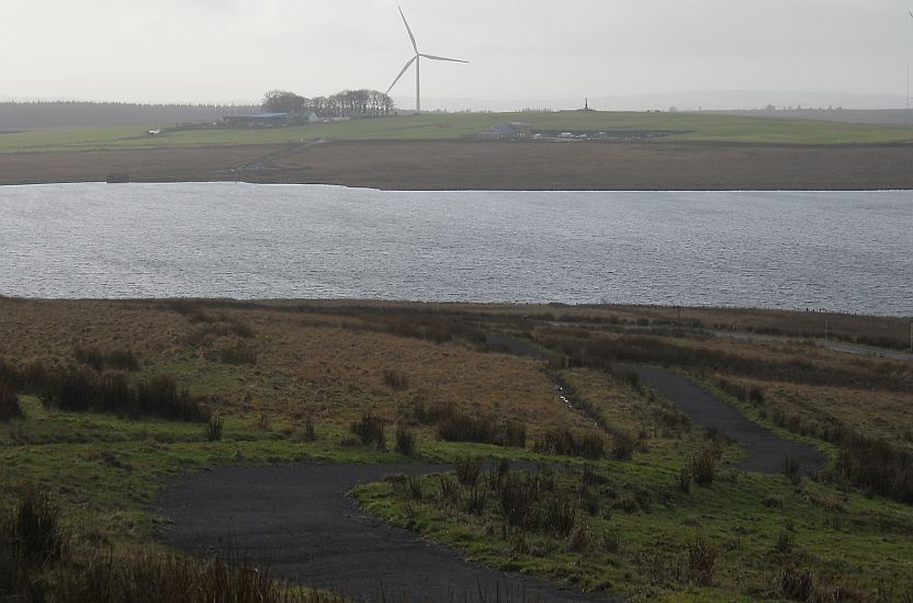 Lochgoin Reservoir in Whitelee Windfarm