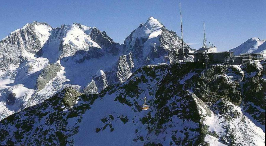 Corvatsch above St. Moritz in the Engadine Valley of Switzerland