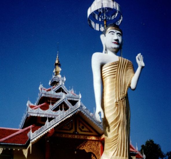 Buddha Statue at Doi Kong Temple at Mae Hong Song