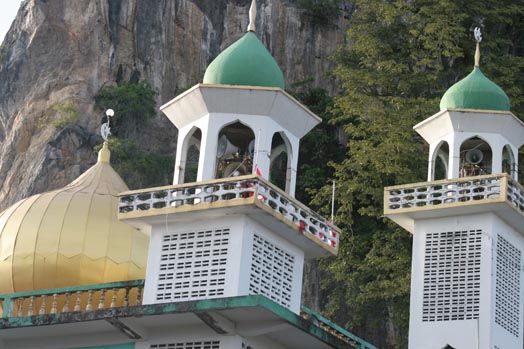 Mosque in Moslem Village on Ko Panyi in Phang Nga Bay in Southern Thailand