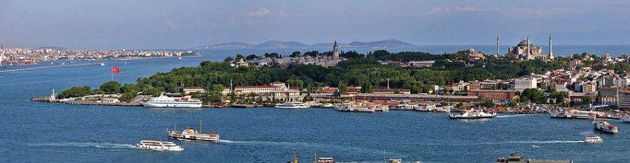 Istanbul and Golden Horn on Bosphorus