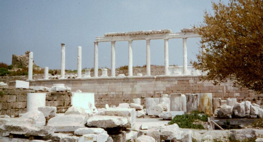 Acropolis of the ancient city of Pergamum at Bergama in Turkey