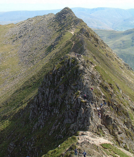 Striding Edge on Helvellyn - 950 metres - English Lake District