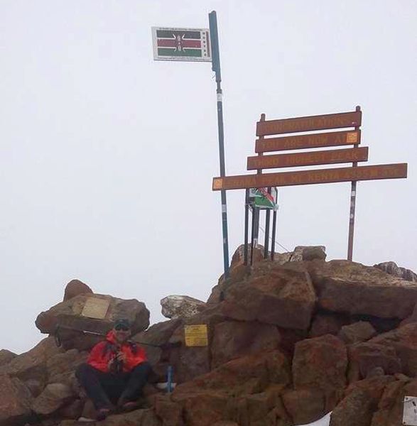 Point Lenana on Mount Kenya in East Africa